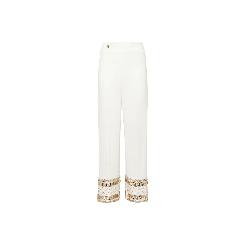 PHILIPP PLEIN Cady Gold studded Trousers-0