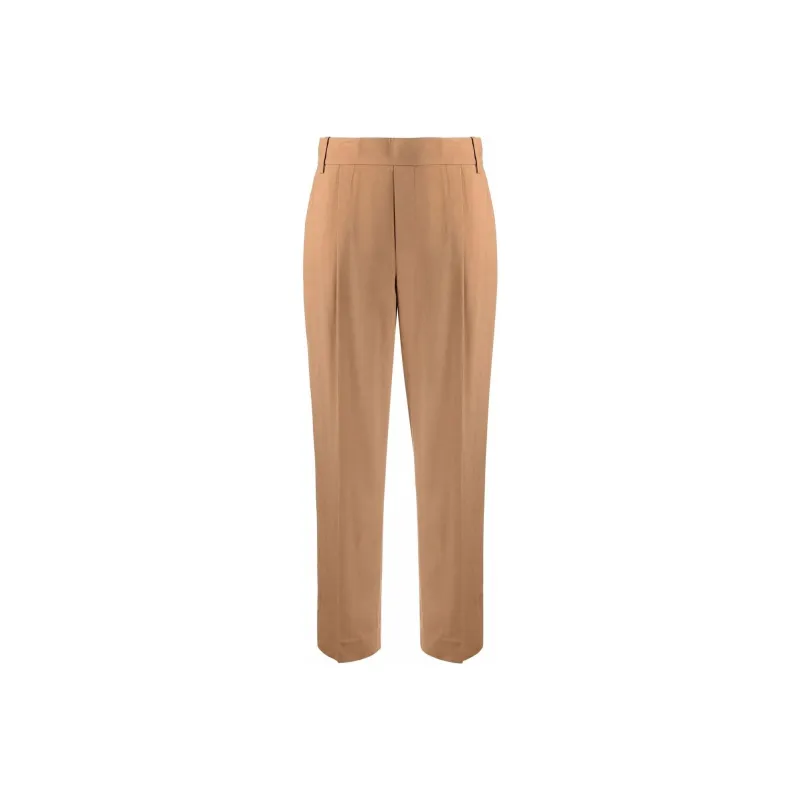 VINCE Pleat-detail Cropped Tailored Trousers-0