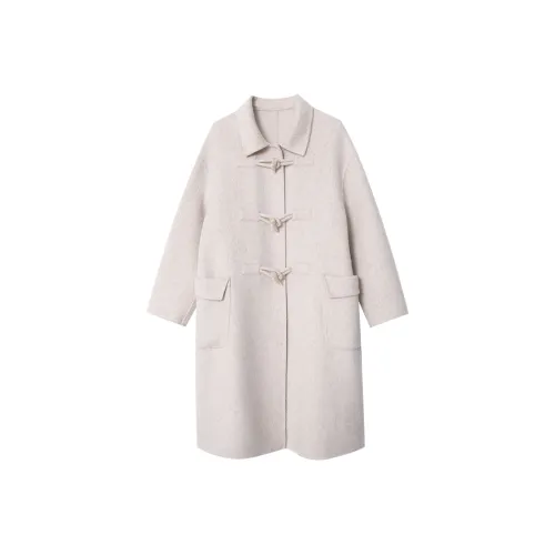 CHARM PICK Coats Women's Ecru