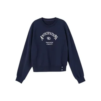 WHITEALLUSION Sweatshirt Women's Navy Blue