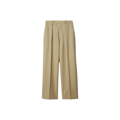 Burberry Wool Tailored Trousers Casual Pants Women's Khaki