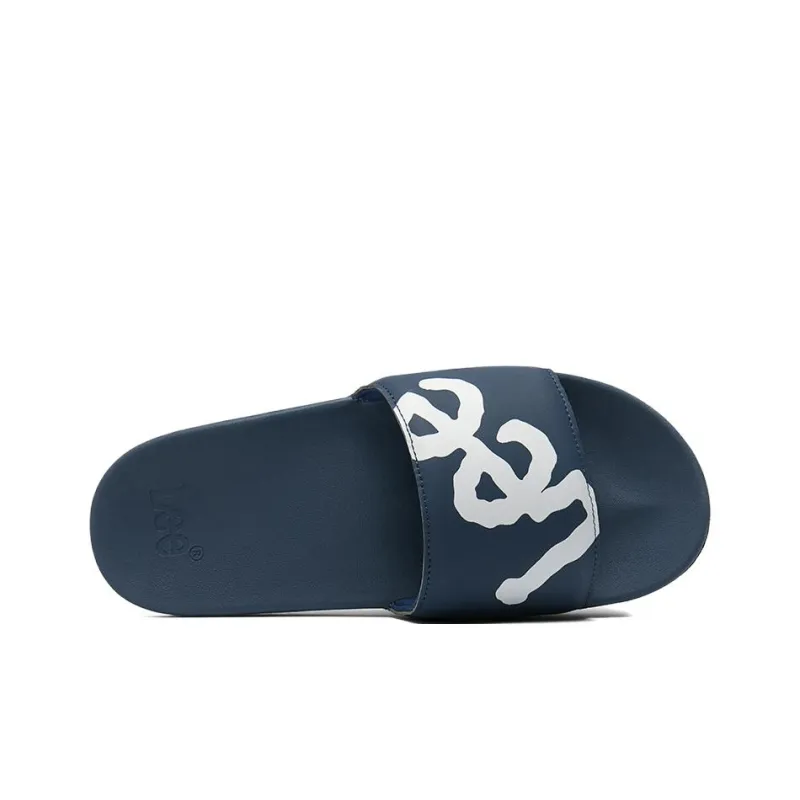 Lee Slide Slippers Men Black/White-4