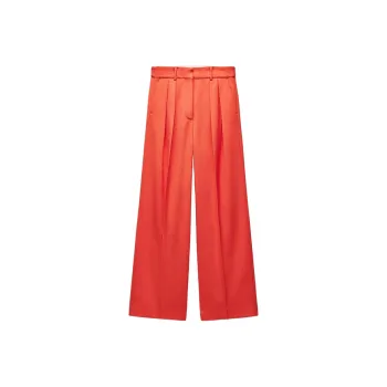 ZARA ZW Series Casual Pants Women's Orange