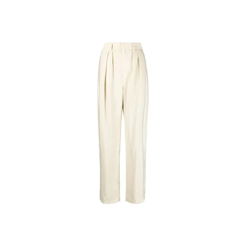 Lemaire Pleated Silk blend Straight leg Trousers-0