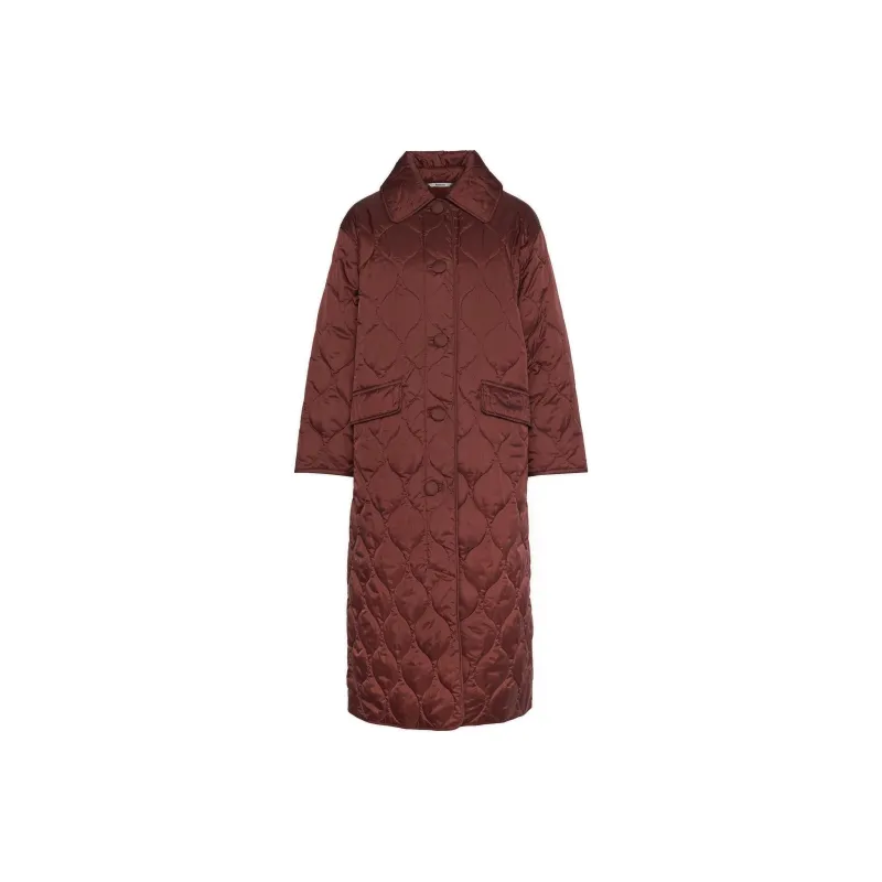 BARBOUR Puffer Jacket Women's Red Brown-0