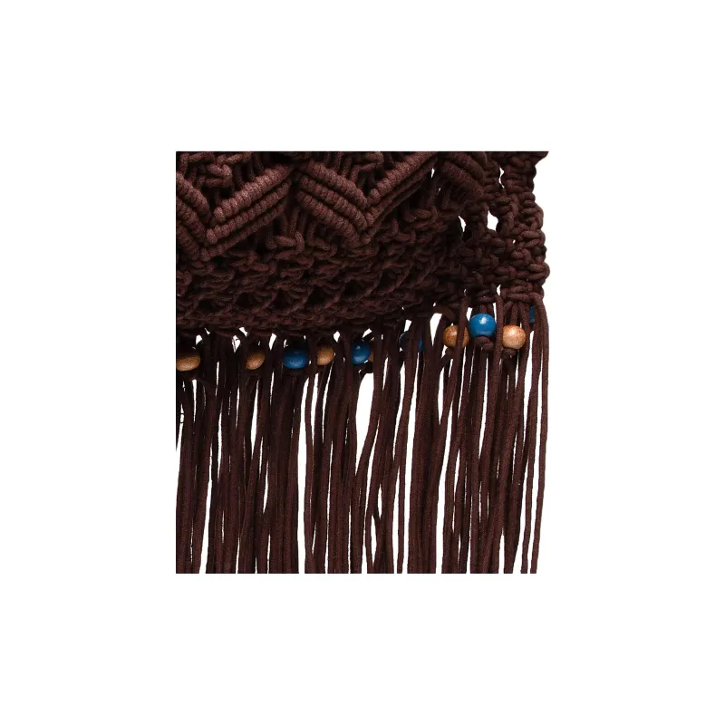 Patrizia Pepe Fabric Shoulder Bag Women's Brown-5