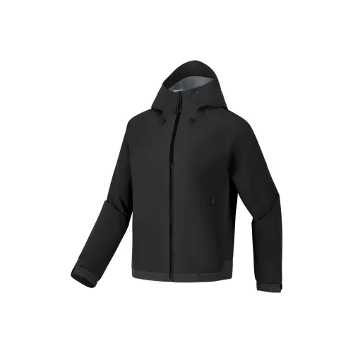 Skechers SS25 Water-Resistant Windproof Breathable Windbreaker Jacket Women's Carbon Black