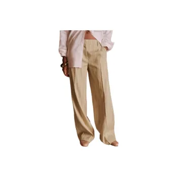 Sézane Casual Pants Women's Beige Yellow