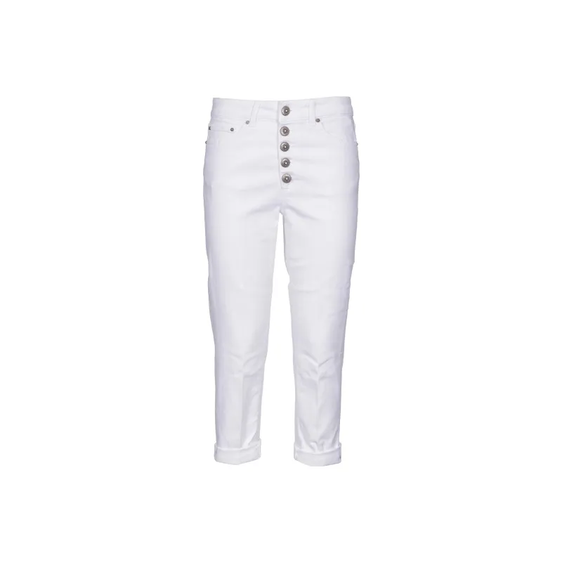 Dondup High Waist Cropped Stretched Jeans-0