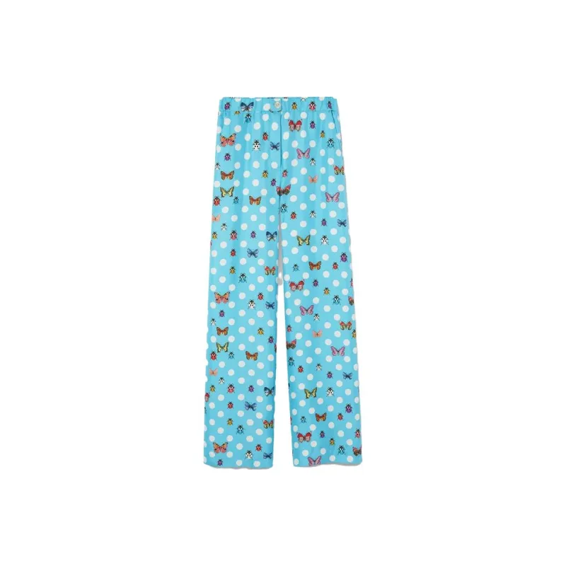 VERSACE Graphic Printed Wide Leg Trousers-0