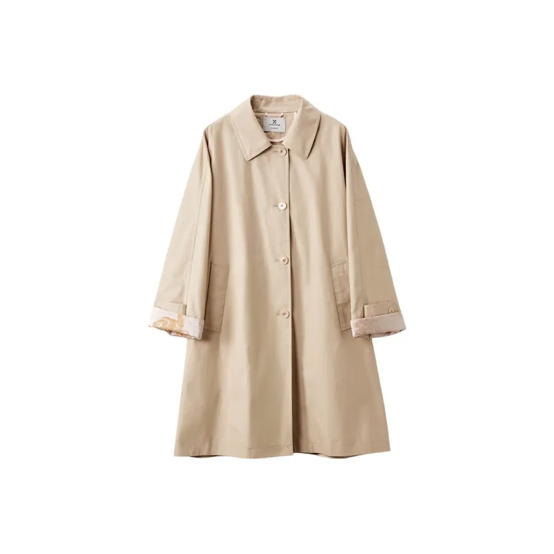 XIANGYING Trench Coat Women's Khaki-0