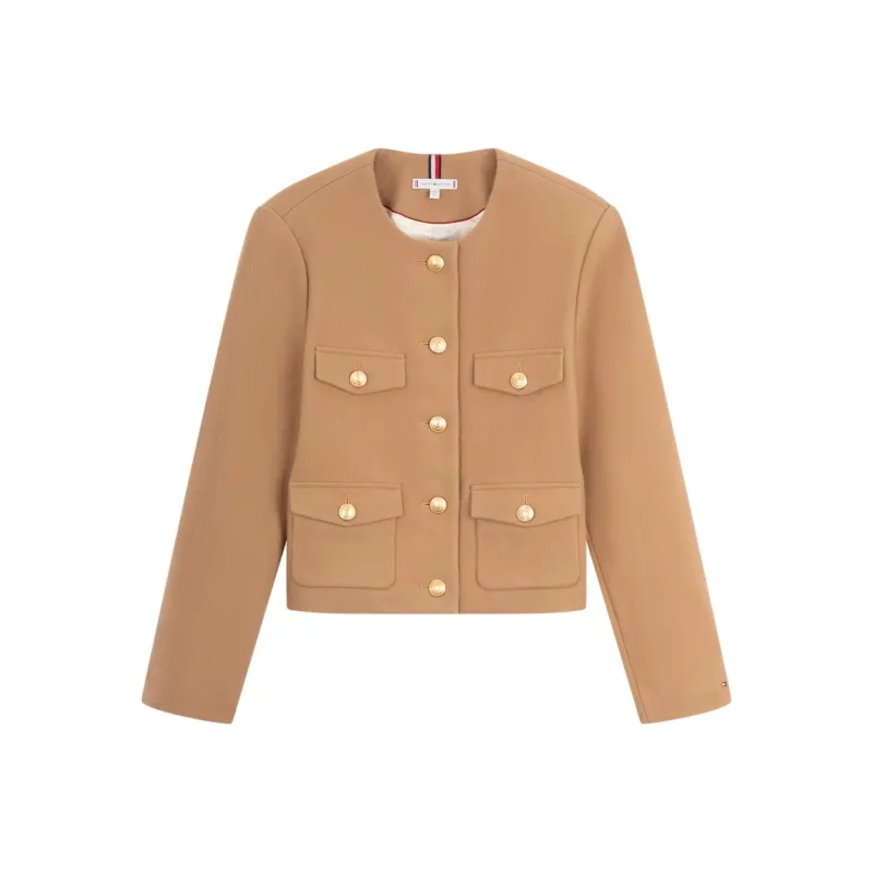Tommy Hilfiger Cropped Wool Jacket-0