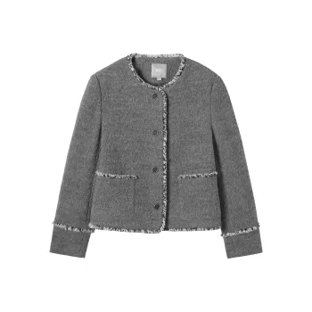 DIALOGUE Coats Women's Elegant Gray