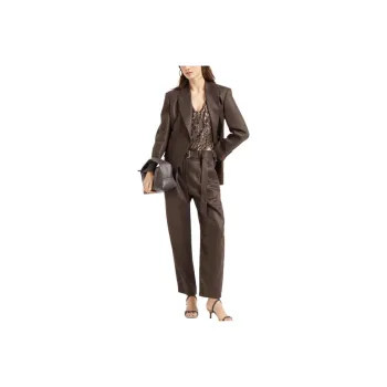 Brunello Cucinelli Embellished Polished Twill Blazer