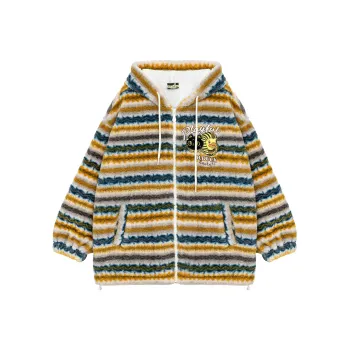 B.Duck x XIAOHUANGYADAYINGBOWUGUAN Velvet feel Coat Women's Blue Coffee