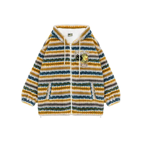 B.Duck x XIAOHUANGYADAYINGBOWUGUAN Velvet feel Coat Women's Blue Coffee