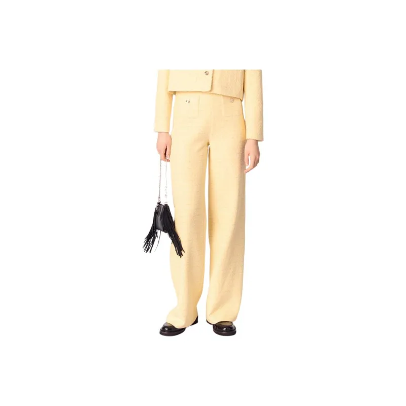 Maje Casual Pants Women's Yellow-0