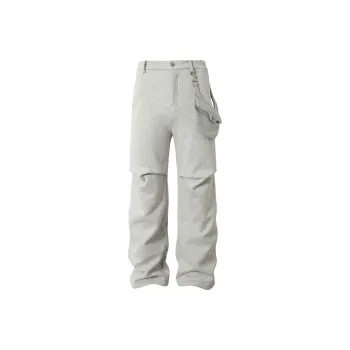 YADcrew Casual Pants Unisex Heather Gray