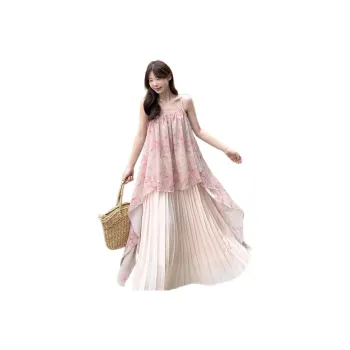 XIANSINIAO Slip Dresses Women's Dusty Pink