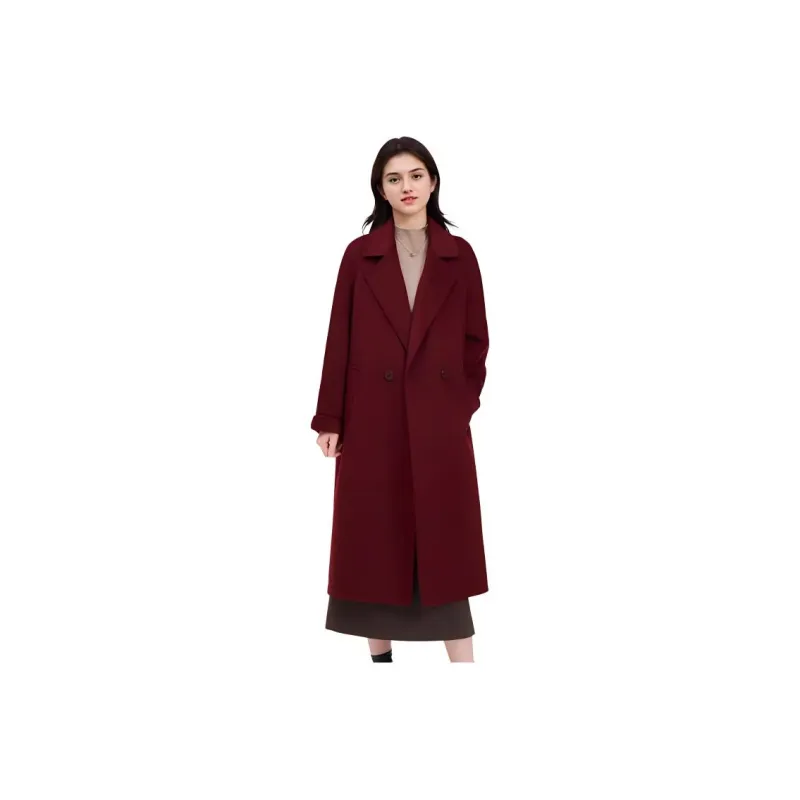 GOELIA Coats Women's Burgundy-0