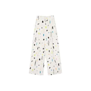 Alysi Paper-print Tailored Palazzo Pants
