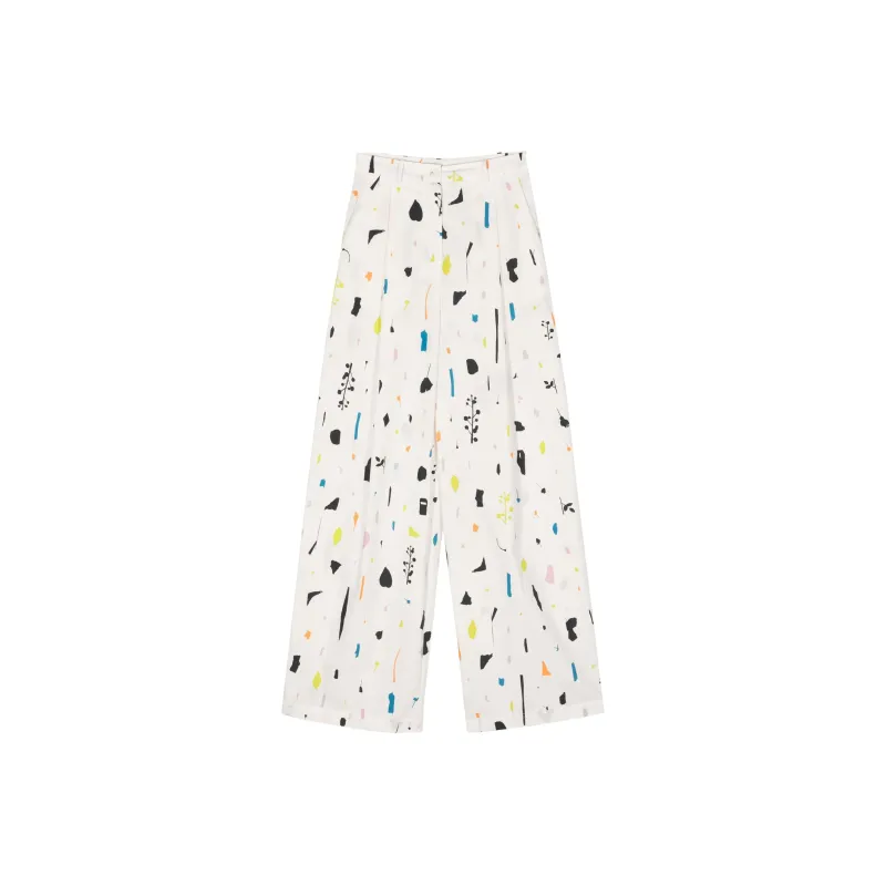 Alysi Paper-print Tailored Palazzo Pants-0