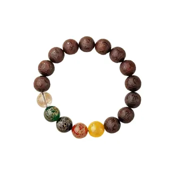 GUMUJIANG Red Sandalwood Bracelets Unisex