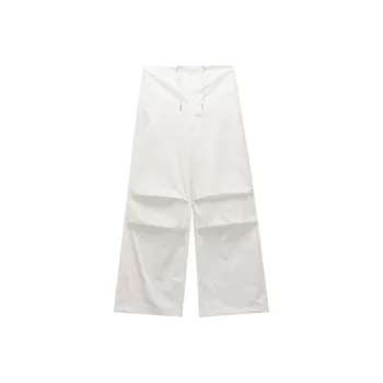 Ed Hardy SS25 Casual Pants Women's Ivory White