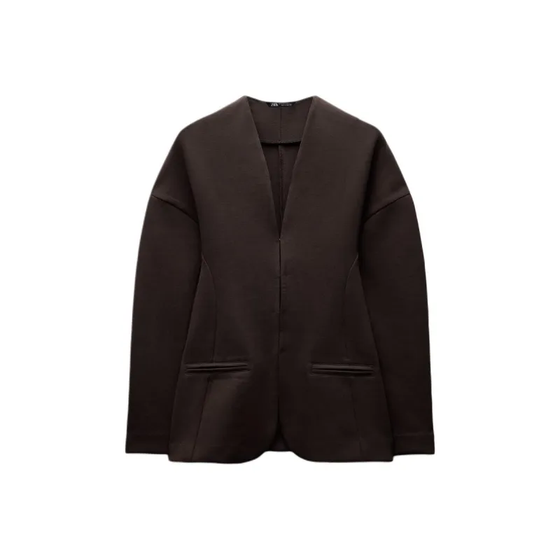 ZARA Business Suit Women's Dark Brown-0