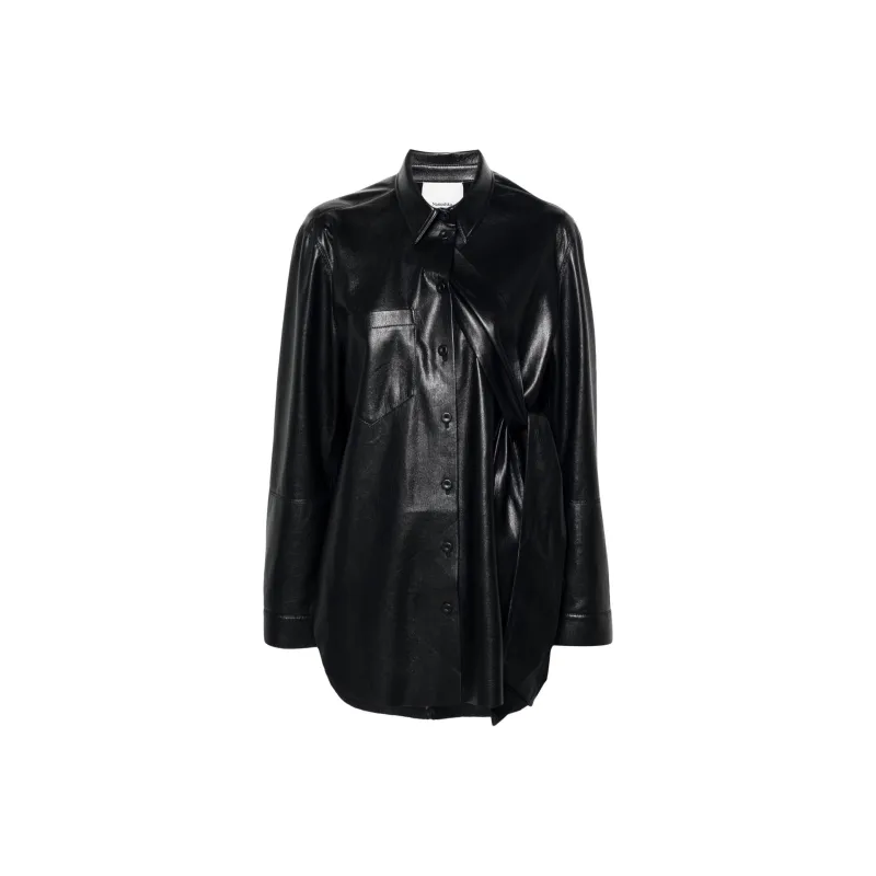 NANUSHKA Detachable straps Faux leather Shirt-0