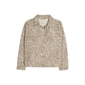 Hollister Denim Jacket Women's Leopard Print