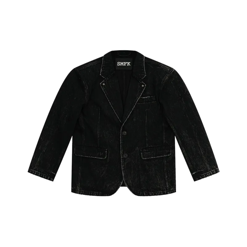 SMFK Business Suit Unisex Black Denim-0