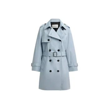 COACH SS25 Trench Coat Women's Blue