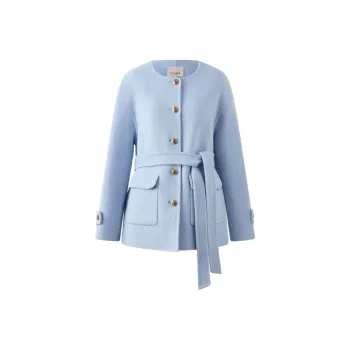 E.land Coats Women's Light Blue