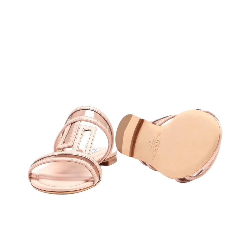 TOD'S Slide Slippers Women's Pink-4