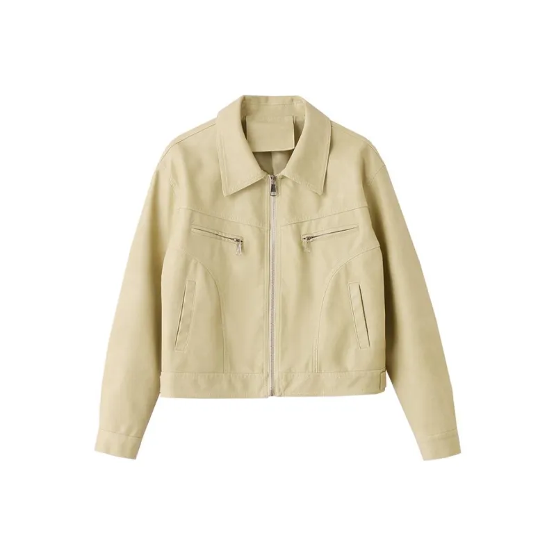 Yi Mengyuan Leather Jacket Women's-0