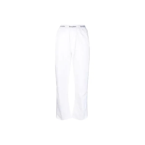 SPORTY & RICH Logo waistband Cotton Pyjama Trousers