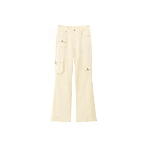 CHUU Casual Pants Women's White Apricot
