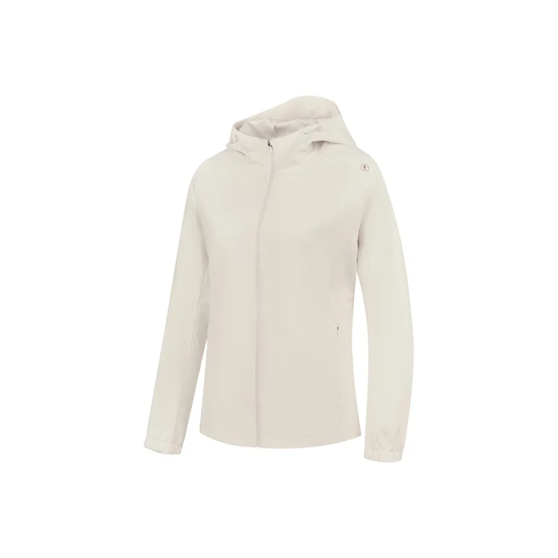 QIAODAN Trench Coat Women's Cream White-0