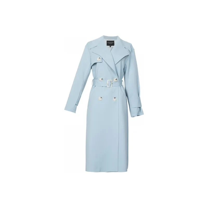 ROEYSHOUSE Trench Coat Women's Blue-0