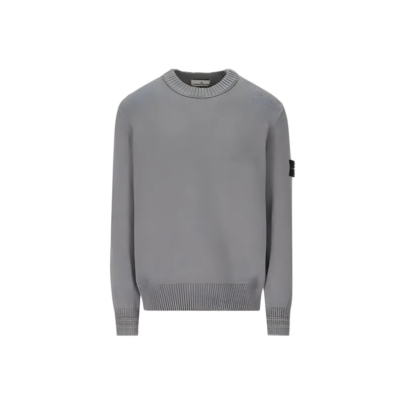 STONE ISLAND Logo Patch Crewneck Jumper-0