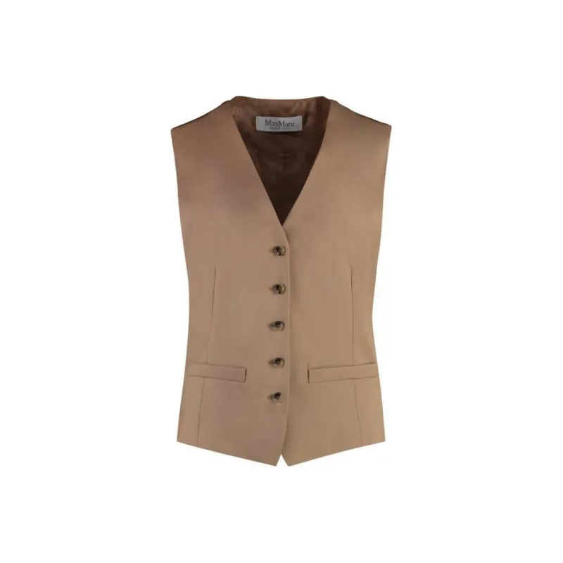 MaxMara Single Breasted V Neck Waistcoat-0