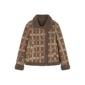 IHIMI Velvet feel Coat Women's Oak Brown