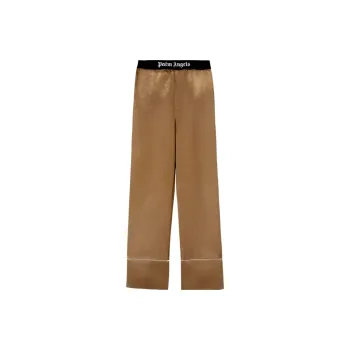 PALM ANGELS Logo tape Satin Pajama Bottoms