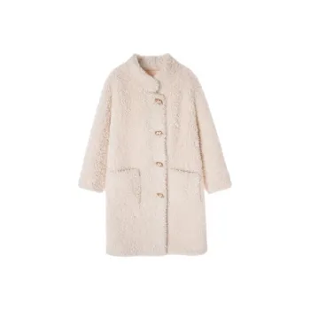 EKOOL Coats Women's Milk White