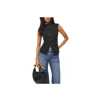 REFORMATION Lottie Vest Vest Women's Black