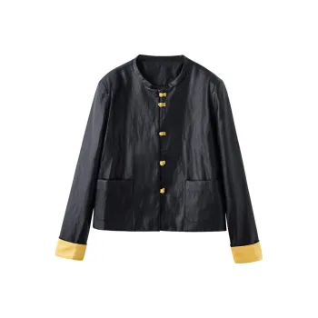 PIERRE CARDIN Cropped Coats Women's Yellow
