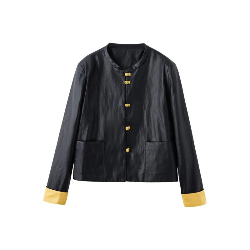 PIERRE CARDIN Cropped Coats Women's Yellow-0