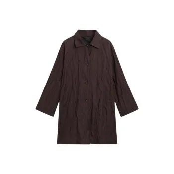 Massimo Dutti Trench Coat Women's Bordeaux Burgundy