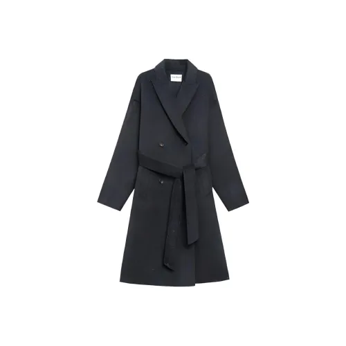 DEAR DEER PUFF Coats Women's Obsidian Gray Black
